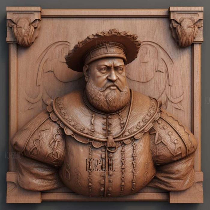 Henry VIII 4 stl model for CNC